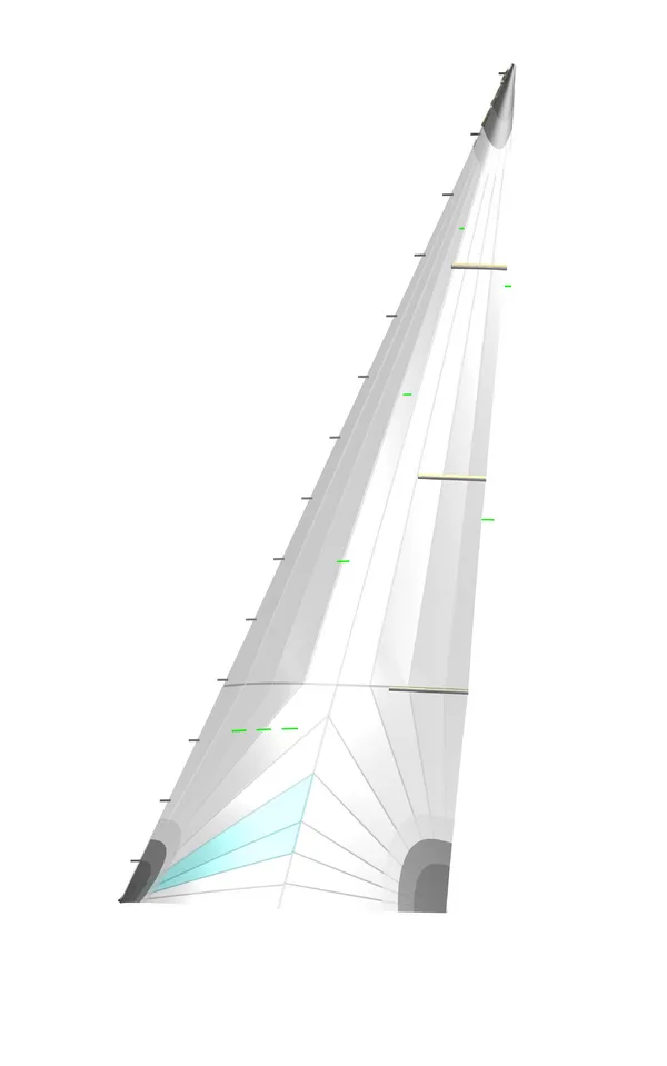3D-Ansicht der Streamline Fock MK2 im Radialschnitt